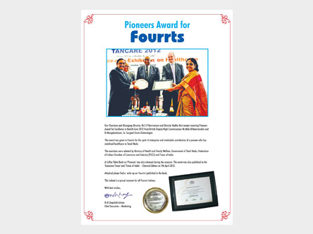 Pioneers Award For Excellence In Healthcare